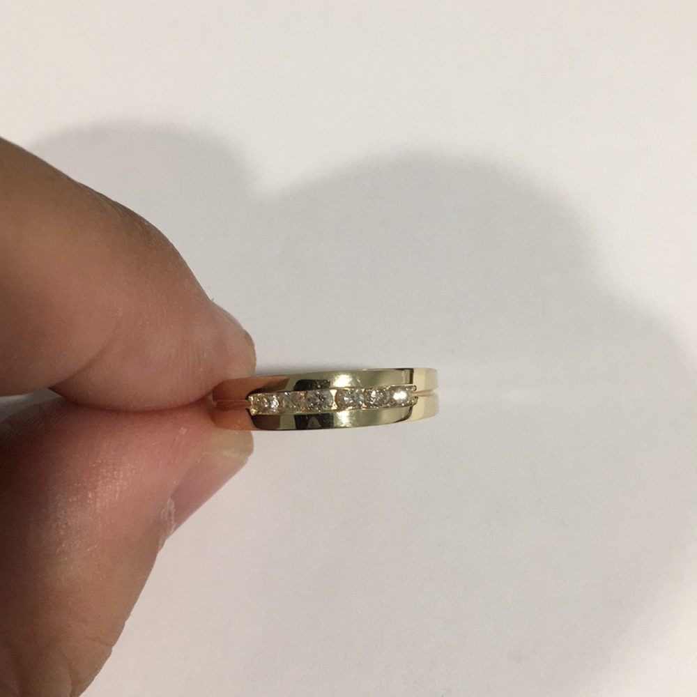 14k Yellow Gold Diamond 💎 Wedding 👰 Band 0.25ct